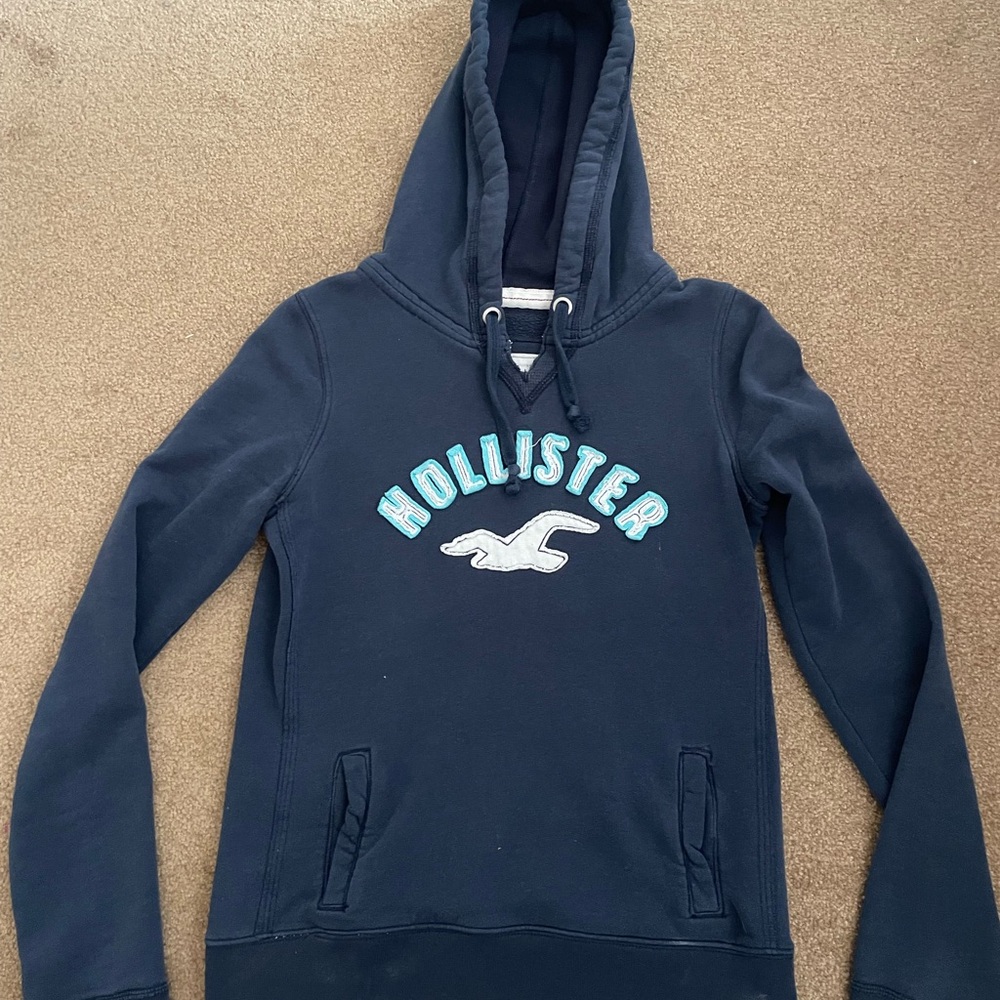 Hollister Dark Blue Women's Hoodie Sweater